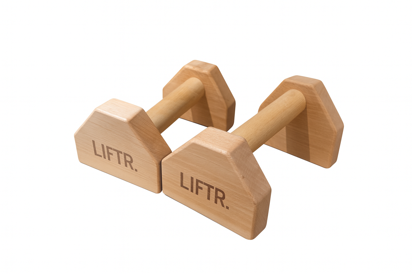 LIFTR® Wooden Parallettes – Premium Solid Wood Handstand Bars for Calisthenics, Push-Ups & Gymnastics Training