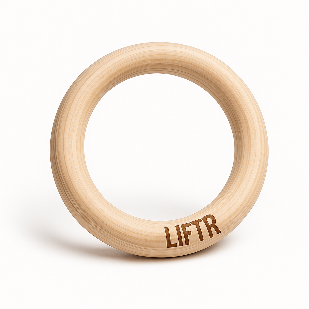 LIFTR® Wooden Gymnastic Rings with Adjustable Straps – Premium Home & CrossFit Training Rings for Strength, Calisthenics & Bodyweight Workouts product