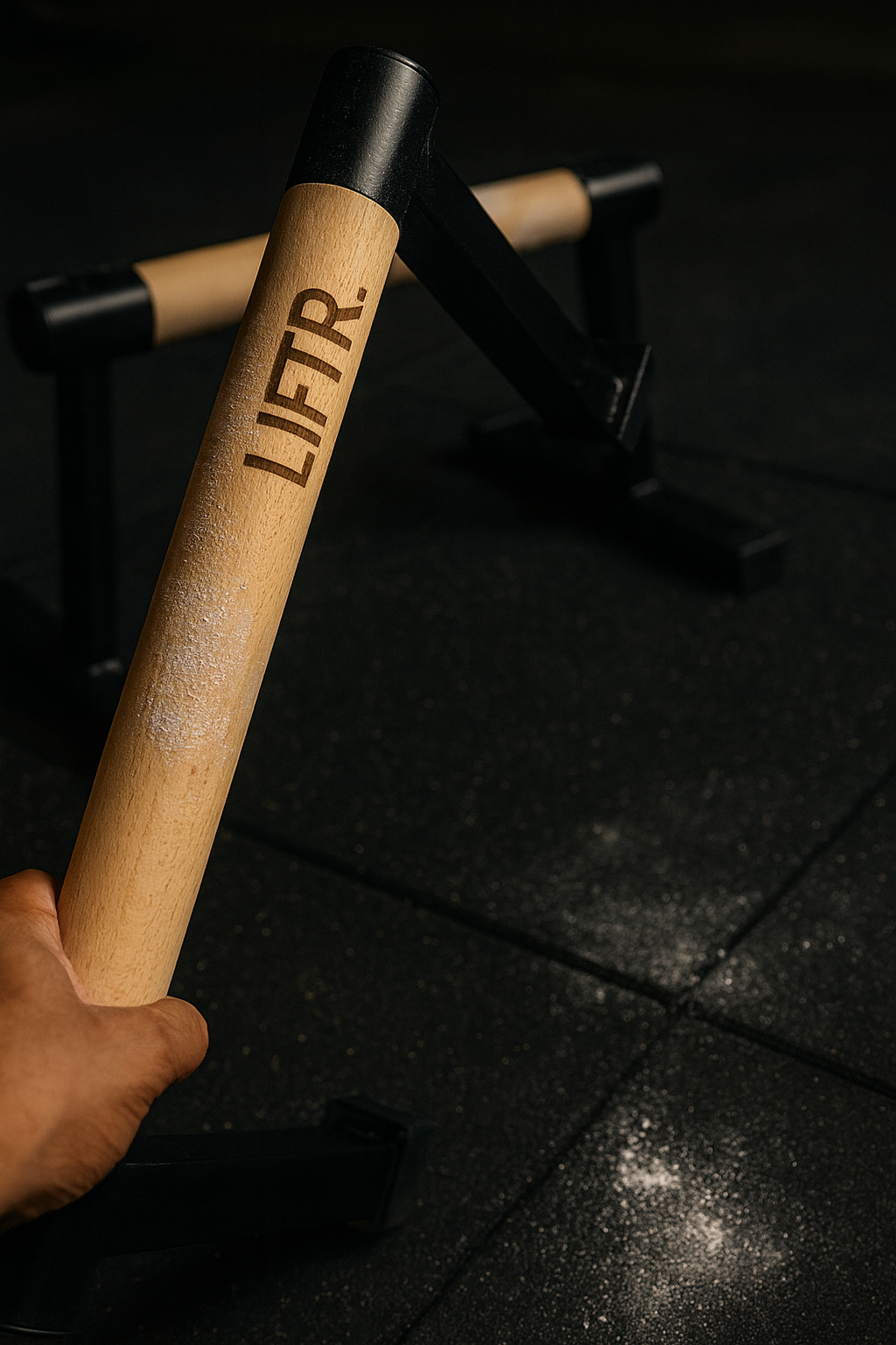 LIFTR® XL Wooden Parallettes – Premium Beech Wood & Steel Base