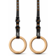 LIFTR Wooden Gymnastic Rings | 32mm | Quick Adjust Hook Straps |  Pull-Ups, Dips & Calisthenics Training