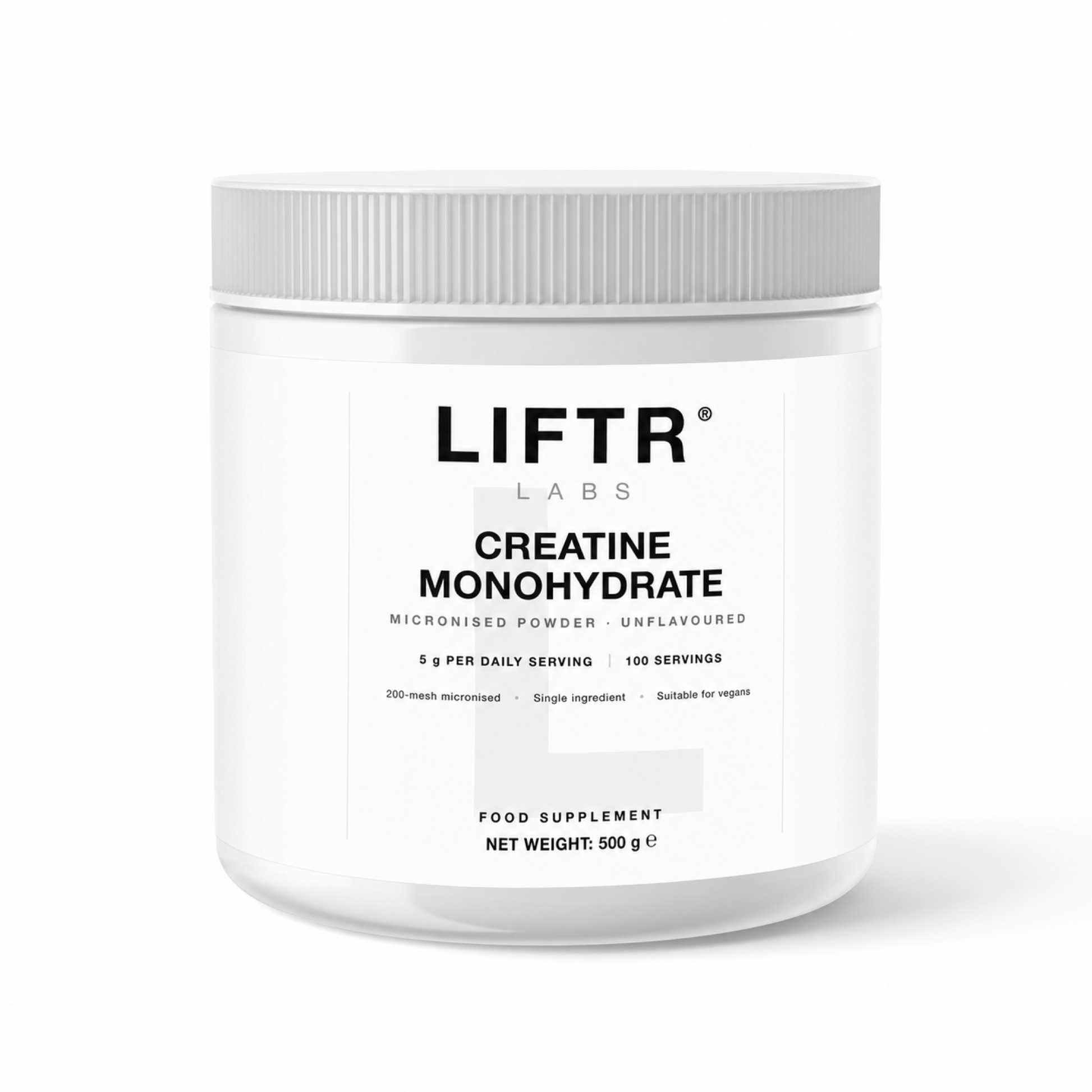 LIFTR LABS Creatine Monohydrate 500g tub — front